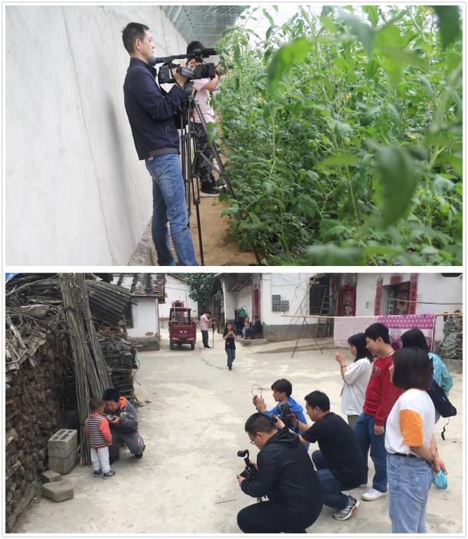 开展扶贫宣传工作现场照片