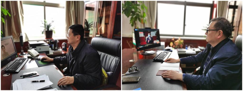 学院党委书记张志华、院长程书强与师生同上思政大课